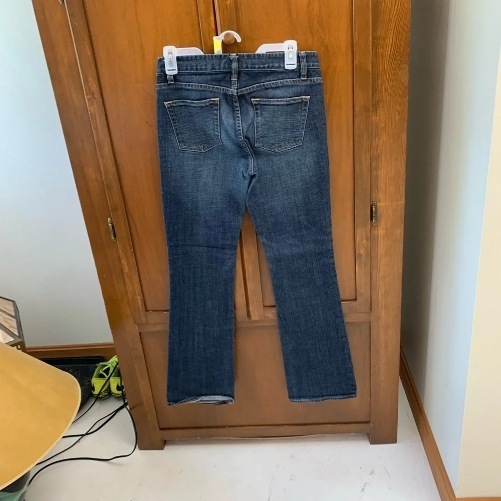 J Crew stretch bootcut denim  jeans 28R 32 in inseam #coastal cowboy